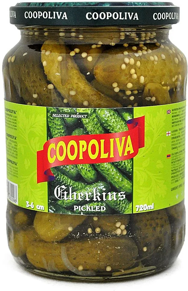 Pickled cornichons "Coopoliva" 720g