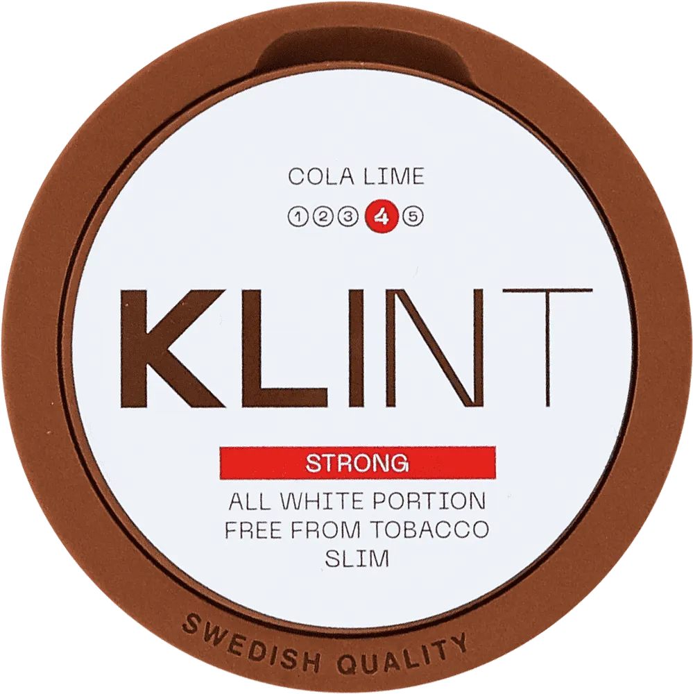 Nicotine cola & lime flavored pouches "Klint Cola Lime Strong Slim" 14g
