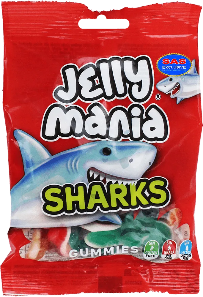 Jelly candies "Jake Jelly Mania Sharks" 100g
