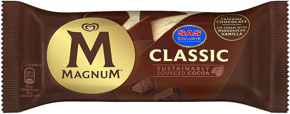 Vanilla ice-cream "Magnum Classic" 81g 