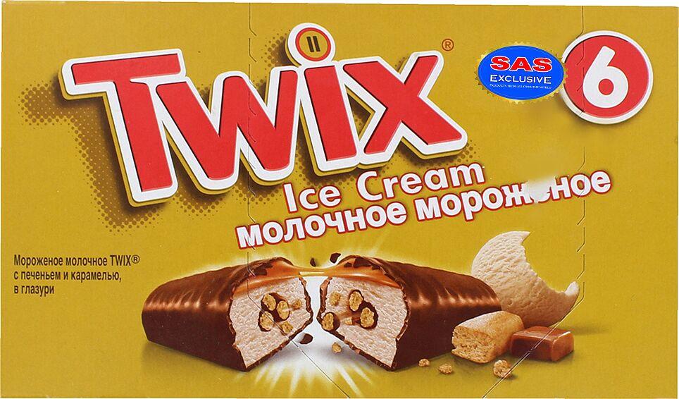 Мороженое молочное "Twix" 6*34.2г 