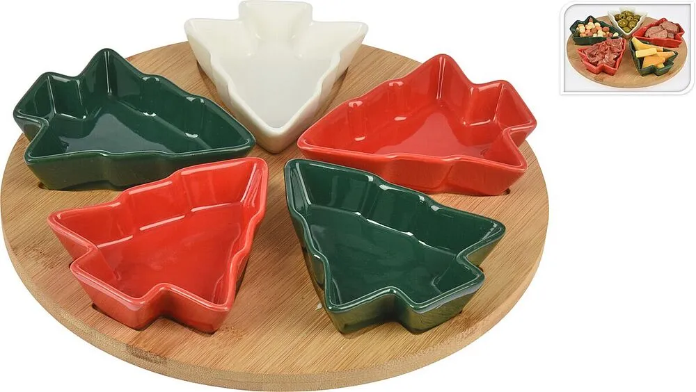 Christmas serving dish 6 pcs
