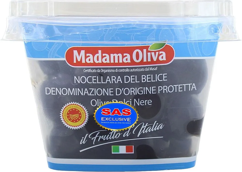 Black olives with pit "Madama Oliva" 280g

