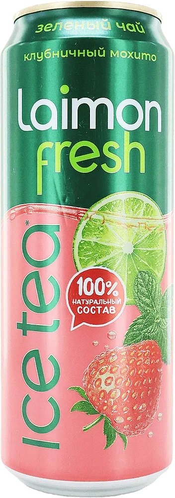 Սառը թեյ ելակով մոհիտոյի «Laimon Fresh Клубничный Мохито» 0.45լ
