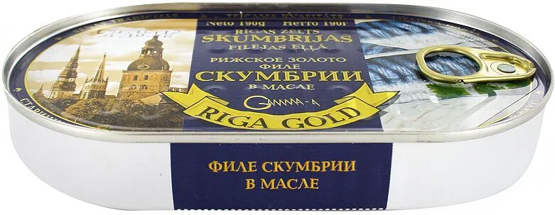 Mackerel in oil "Riga Gold" 190g