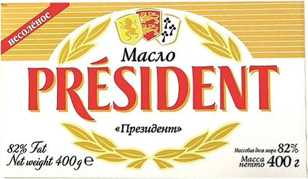Butter "President" 400g, richness: 82% 