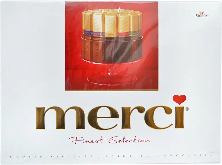 Набор шоколадных конфет "Merci"  675г