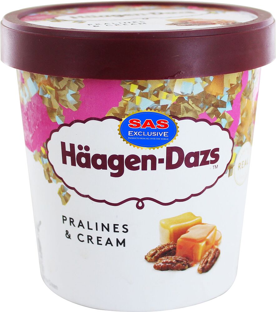 Պաղպաղակ պրալինային և սերուցքային «Häagen-Dazs Pralines & Cream» 400գ