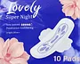 Sanitary towels "Lovely Super Night" 10 pcs