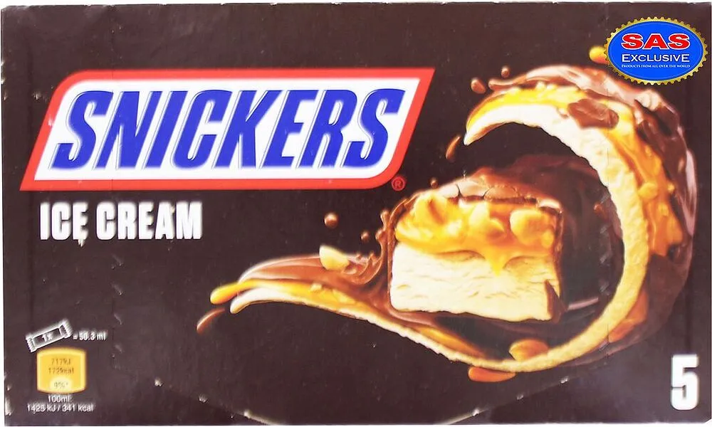 Ice cream with peanuts & caramel "Snickers" 5*45.6g