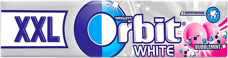 со вкусом фруктов и мяты "Orbit White XXL" 20.4г 