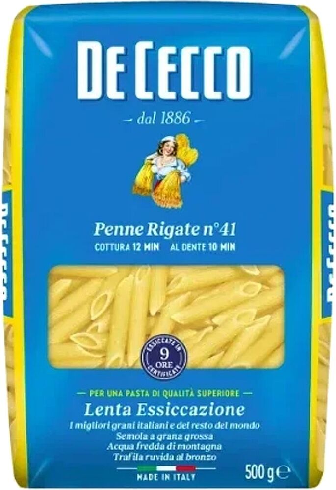 Pasta "De Cecco Penne Rigate №41" 500g
