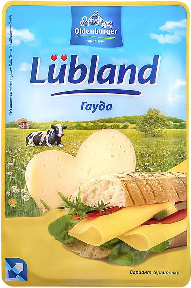 Сыр гауда нарезанный "Oldenburger Lubland" 125г