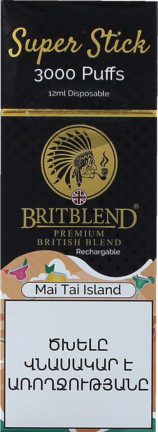 Электронный испаритель "BritBlend Mai Tai Island" 3000 затяжек