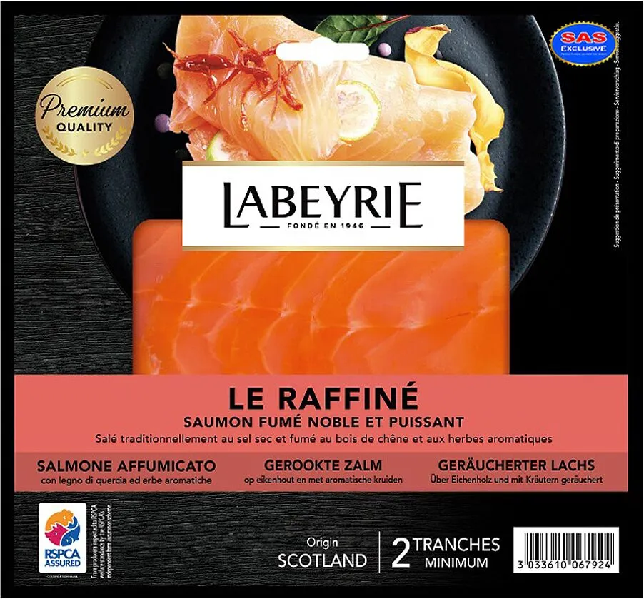 Smoked salmon "Labeyrie" 75g
