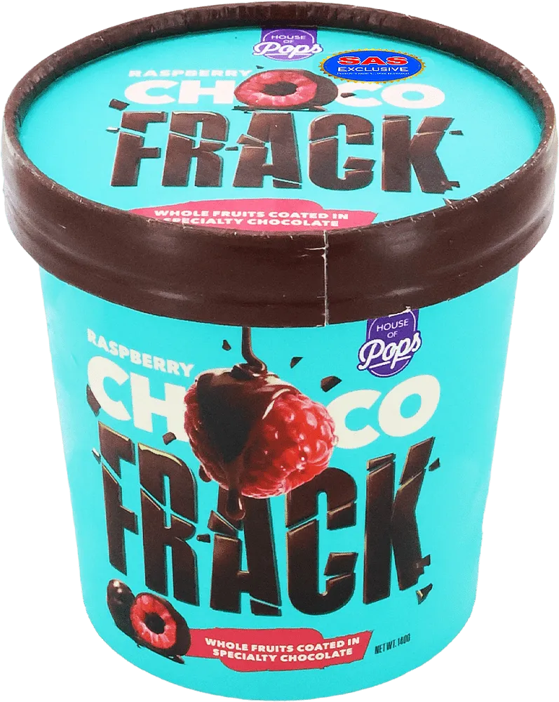Ազնվամորի շոկոլադապատ «House of Pops Raspberry Choco Frack» 140գ