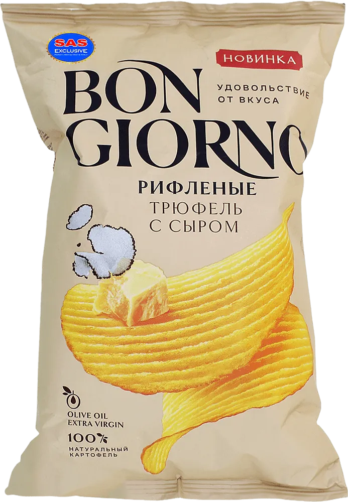Chips with truffle & cheese flavor "Bon Giorno" 80g
