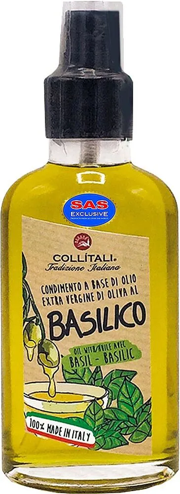Olive oil with basil flavor "Collitali Basilico Extra Virgin" 100ml
