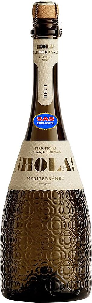 Игристое вино "HOLA Mediterraneo Brut" 0.75л
