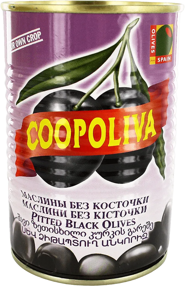 Black pitted olives "Coopoliva" 385g