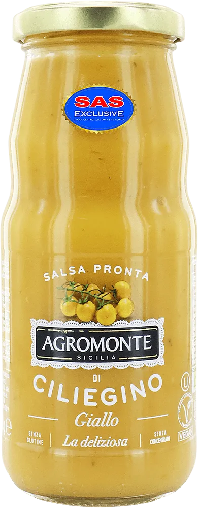 Yellow tomato sauce "Agromonte Ciliegino Salsa Giallo" 360g