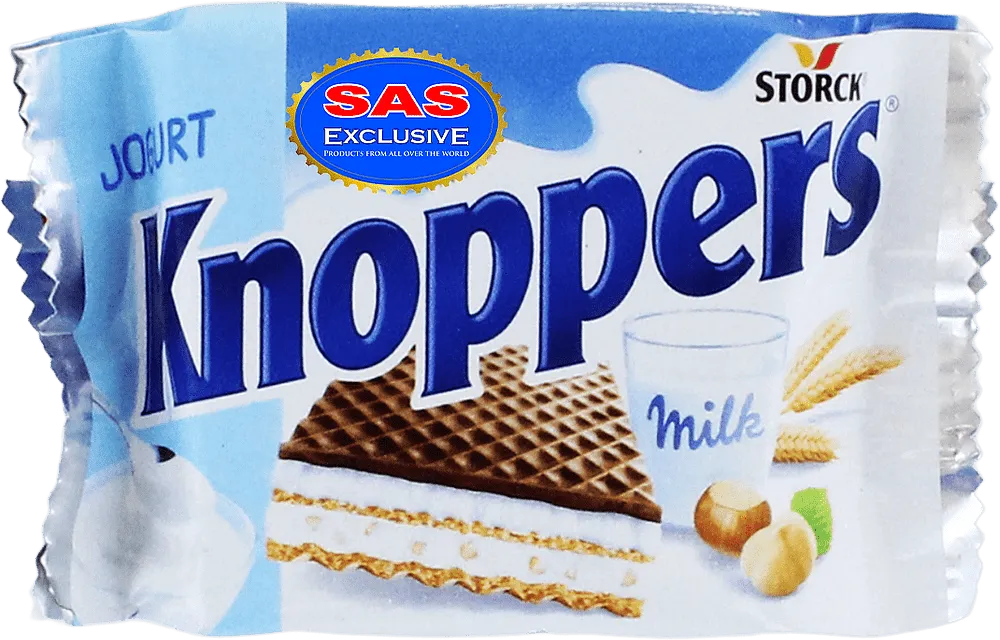Wafer with yogurt filling & hazelnuts "Knoppers Jogurt" 25g