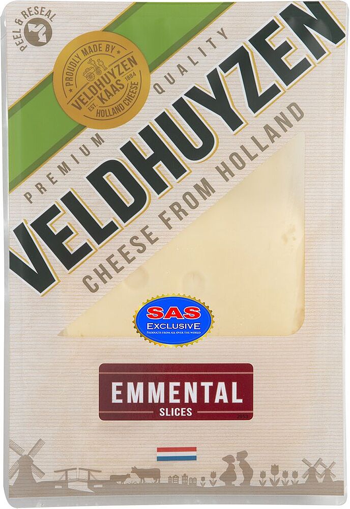 Сыр эмменталь нарезанный "Veldhuyzen" 150г
