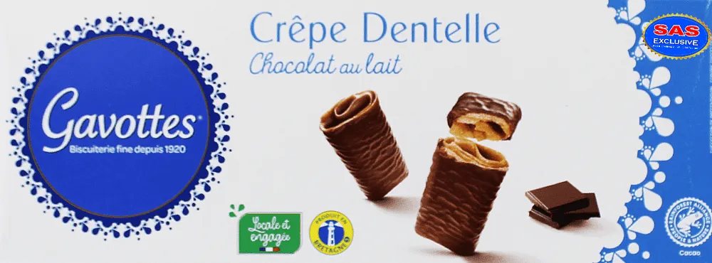 Crepe with chocolate "Gavottes Chocolate Late" 90g

