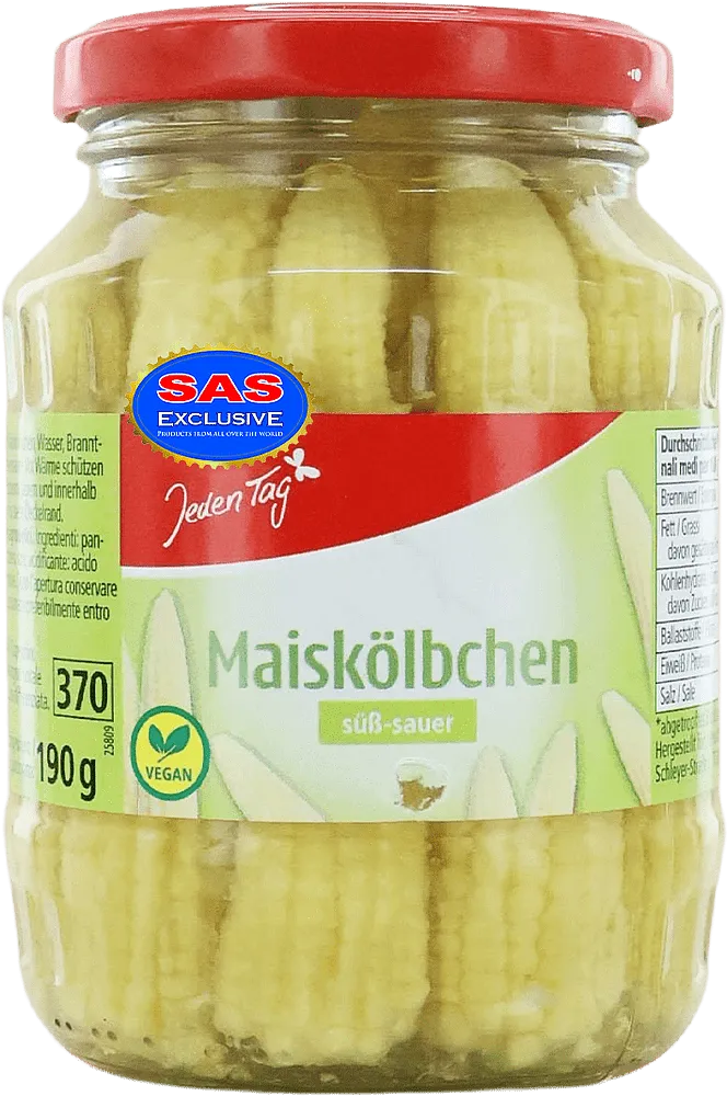 Եգիպտացորեն մարինացված «Jeden Tag Maiskolbchen» 330գ
