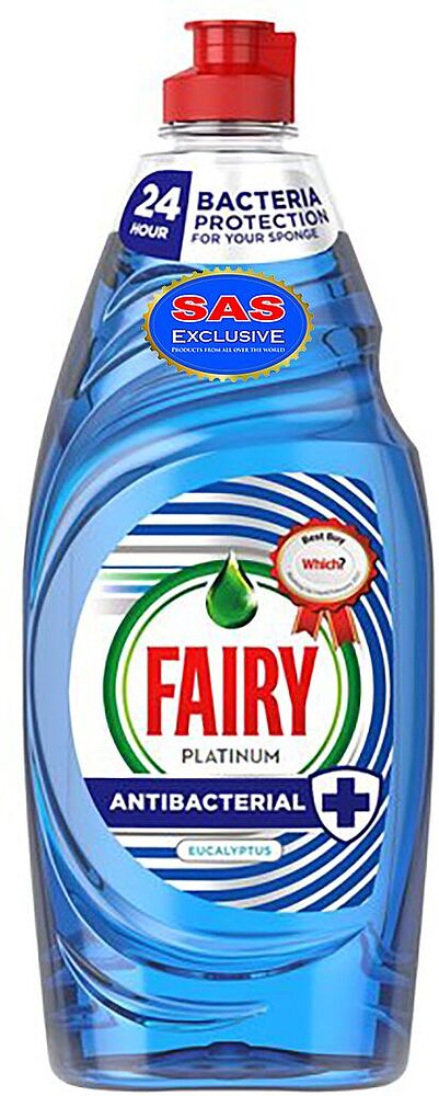 Սպասք լվանալու հեղուկ «Fairy Platinum Antibacterial» 625մլ