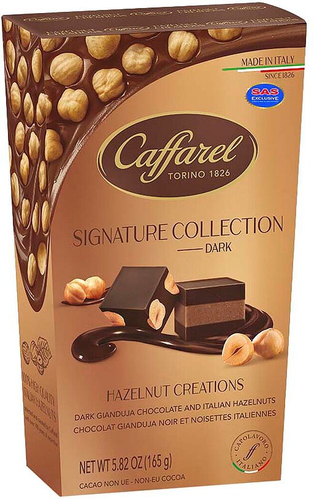 Chocolate candies collection "Caffarel Hazelnut Creations Dark Assorted" 165g
