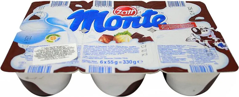 Milk dessert "Zott Monte" 55g, richness: 13.3%, 