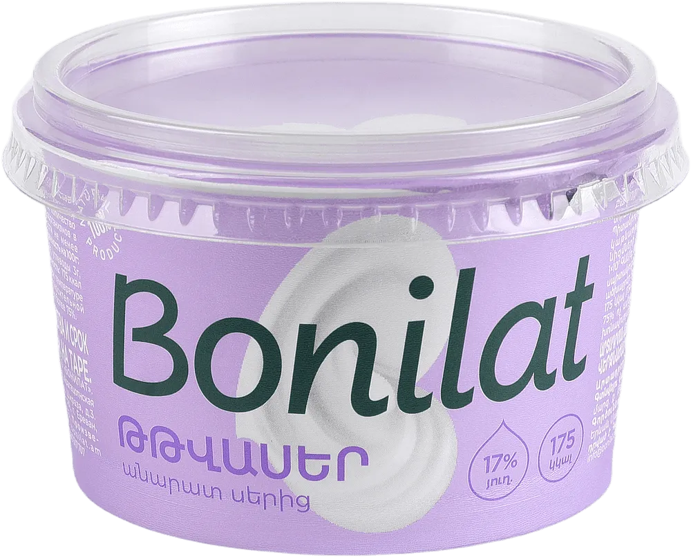 Sour cream "Bonilat"  180g,  richness:17%
