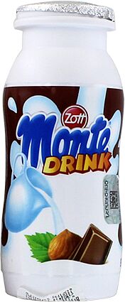 Կաթնային ըմպելիք՝  շոկոլադով և պնդուկով «Zott Monte» 95մլ, յուղայնությունը՝ 2.1%