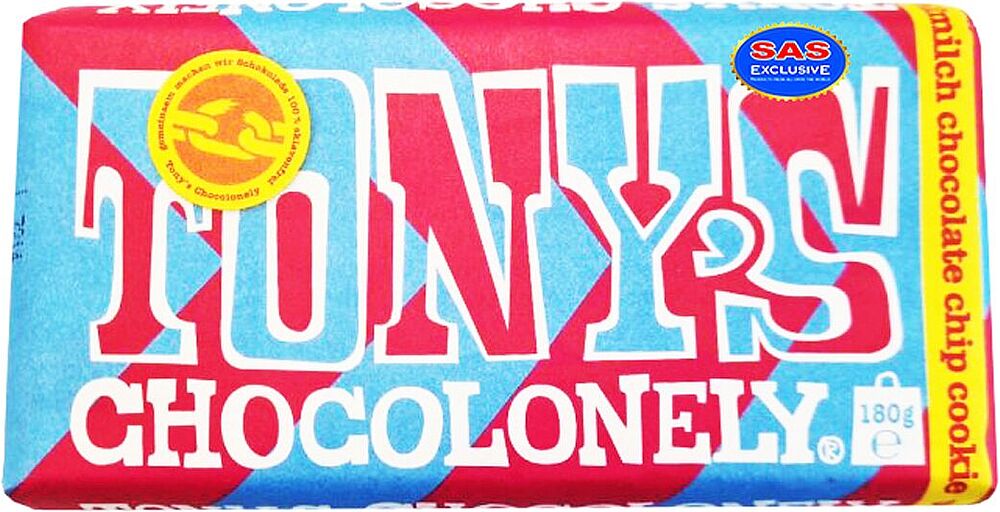 Шоколадная плитка с печеньем "Tony's Chocolonely" 180г