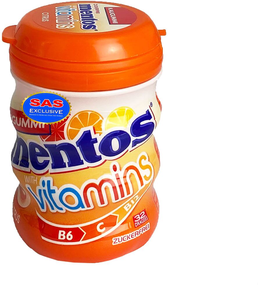 Մաստակ «Mentos Vitamins Citrus» 64գ Ցիտրուսային
