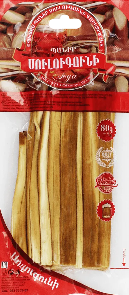 Smoked suluguni cheese "Sega" 80g ± 5g
