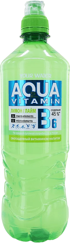 Lemon & lime flavored non-alcoholic drink "Aqua Vitamin" 0.75l 