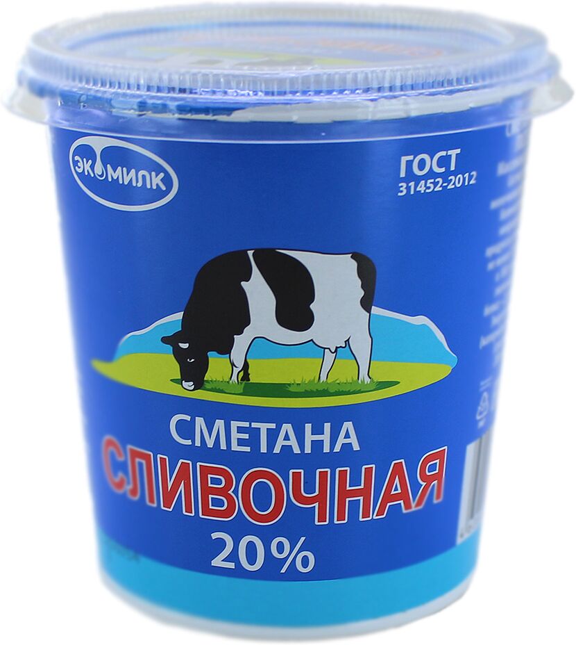 Sour cream "Ecomilk" 315g, richness: 20%