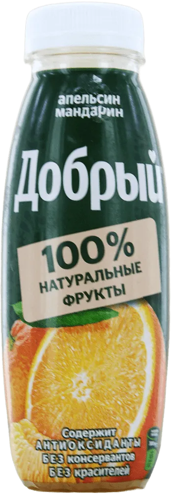 Juice containing orange & tangerine drink "Dobriy" 0.3l