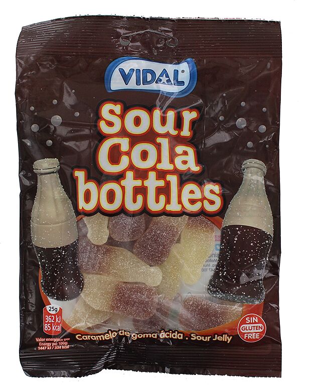 Желейные конфеты "Vidal Sour Cola Bottles" 100г
