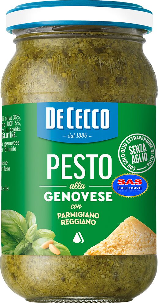 Սոուս պեստո «De Cecco Pesto alla Genovese» 190գ