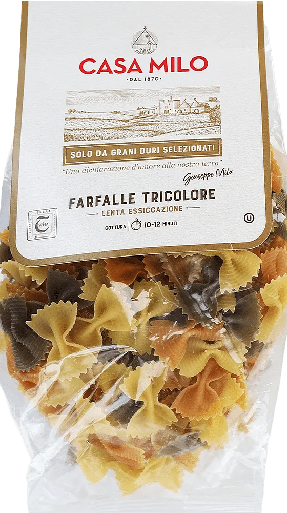 Pasta "Casa Milo Farfalle Tricolor" 500g
