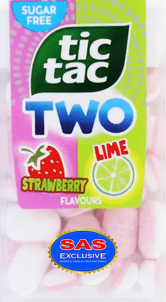 Lime & strawberry flavored drops "Tic Tac Two Lime Strawberry" 38.5g
