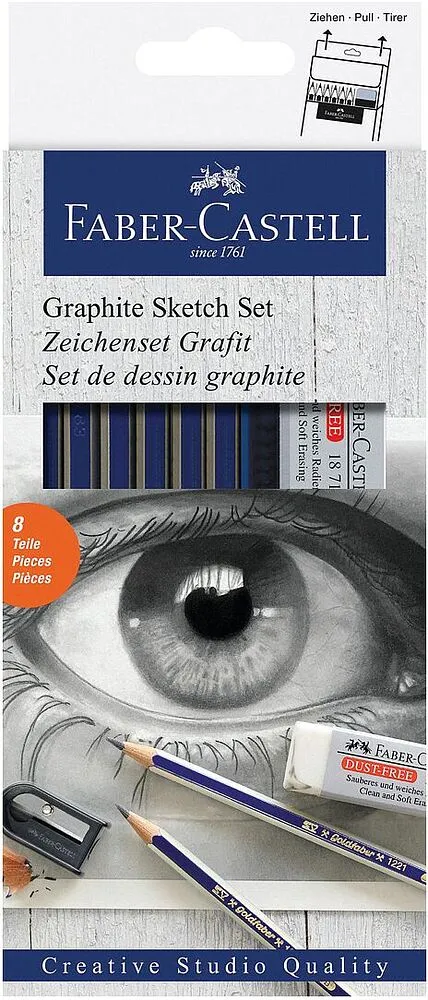Black pencils "Faber-Castell" 8pcs
