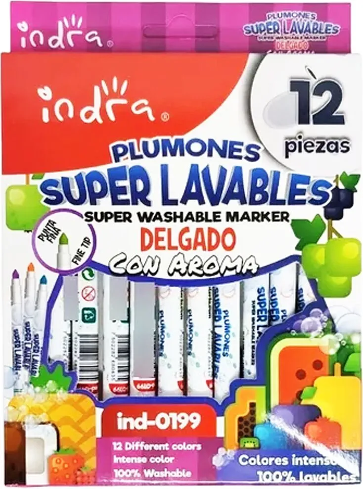 Colour felt-tip pen "Indra" 12 pcs
