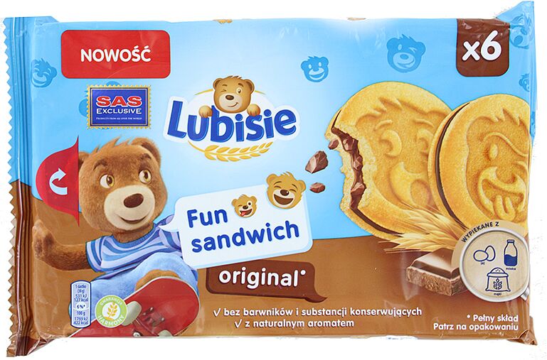 Cookies with cocoa cream "Lubisie" 180g