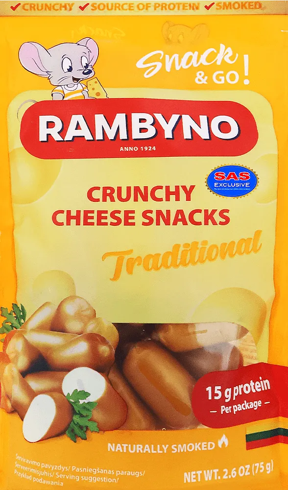 Traditional cheese snacks "Rambyno Crunchy Traditional" 75g
