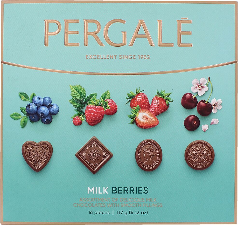 Набор шоколадных конфет "Pergale Berries" 117г