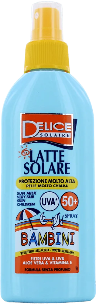 Kids sunscreen milk "Delice Solaire Latte Solare 50+ SPF" 150ml
